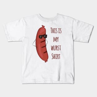 This Is My Wurst Shirt - Funny Wurst Sausage BBQ T Shirt Kids T-Shirt